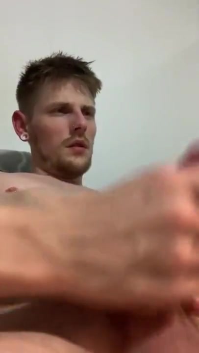 Omg! He Beats His Big Hard Cock Without Mercy