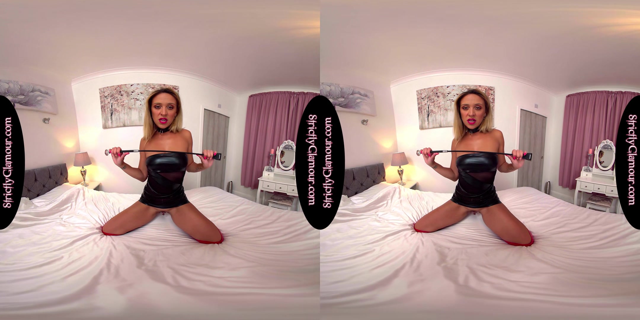 Samantha Black Skin Tight Dress; Red Boots Joi - 8k Vr