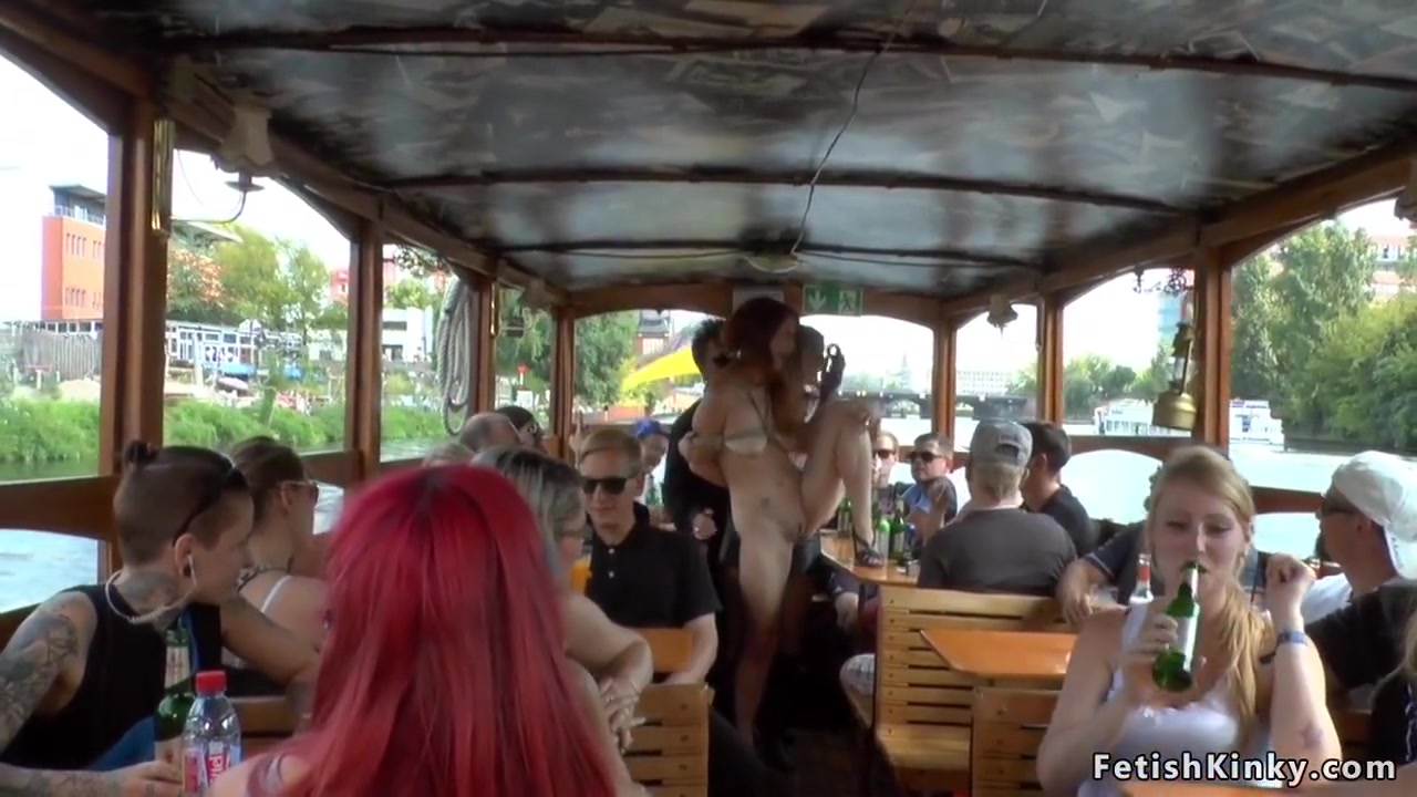 Redhead Slut Gets Facials On A Boat