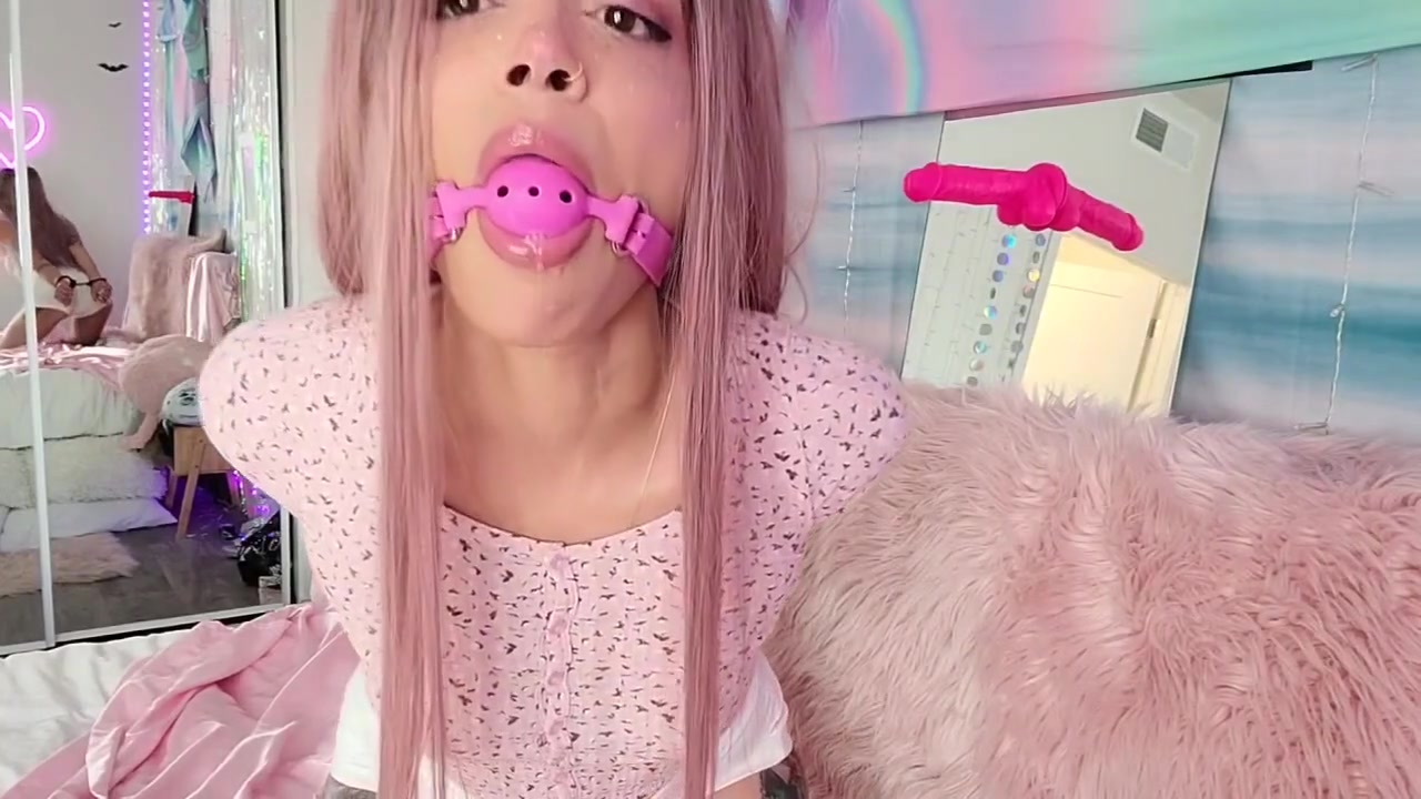 Cuffed And Gagged Blowjob With Rope Baby