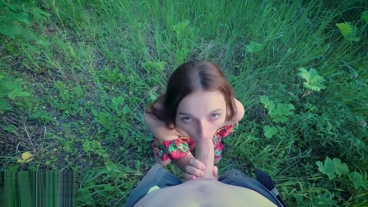 POV Outdoor Public Blowjob from Horny Redhead teen 18+ - Amateur JulieMayBae