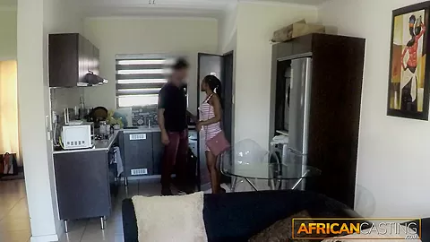 Skinny African Amateur On Fake Backroom Casting