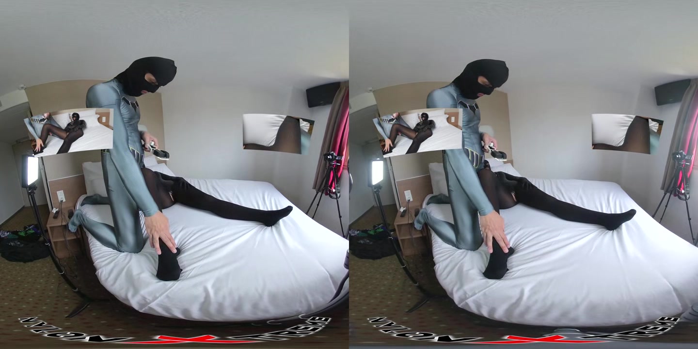 Nora Fox Leotard and Black Pantyhose - NylonXtreme