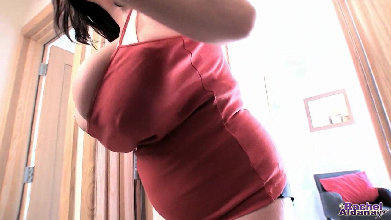 Rachel Aldana - Red Tank Top And White Bra 1