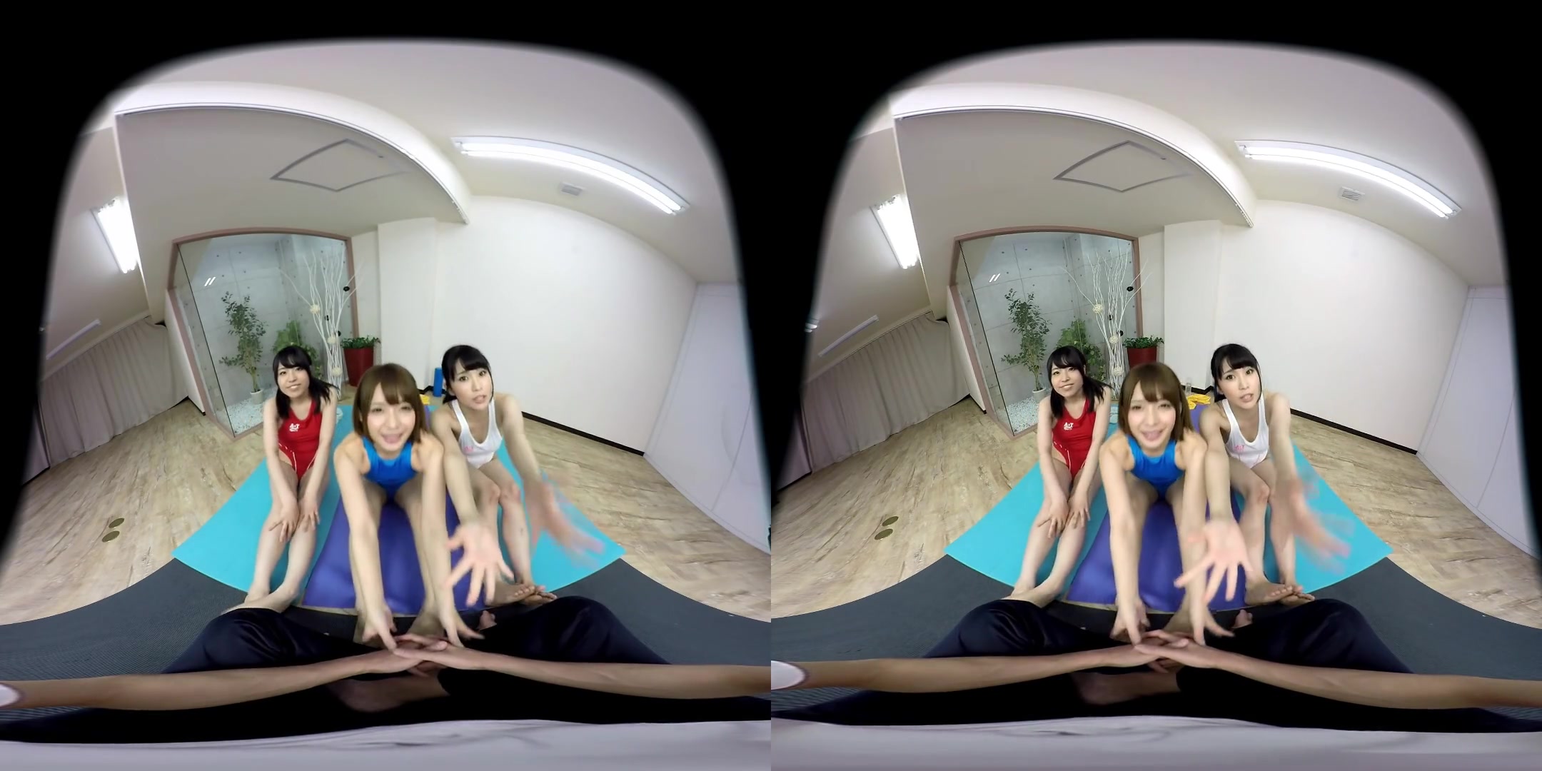 Rika Mari & Misato Nonomiya & Mayu Kuyano in Rika Mari, Misato Nonomiya, Mayu Kuyano Swimsuit Sex Harem - MiluVR