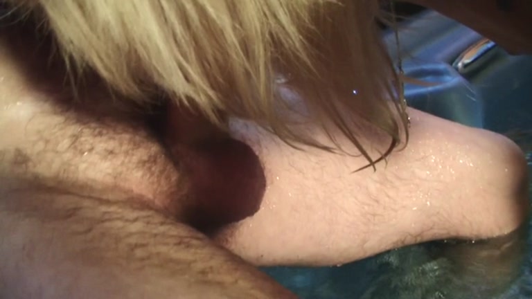 Sex students 18+ feeding golden-haired with rods in the pool