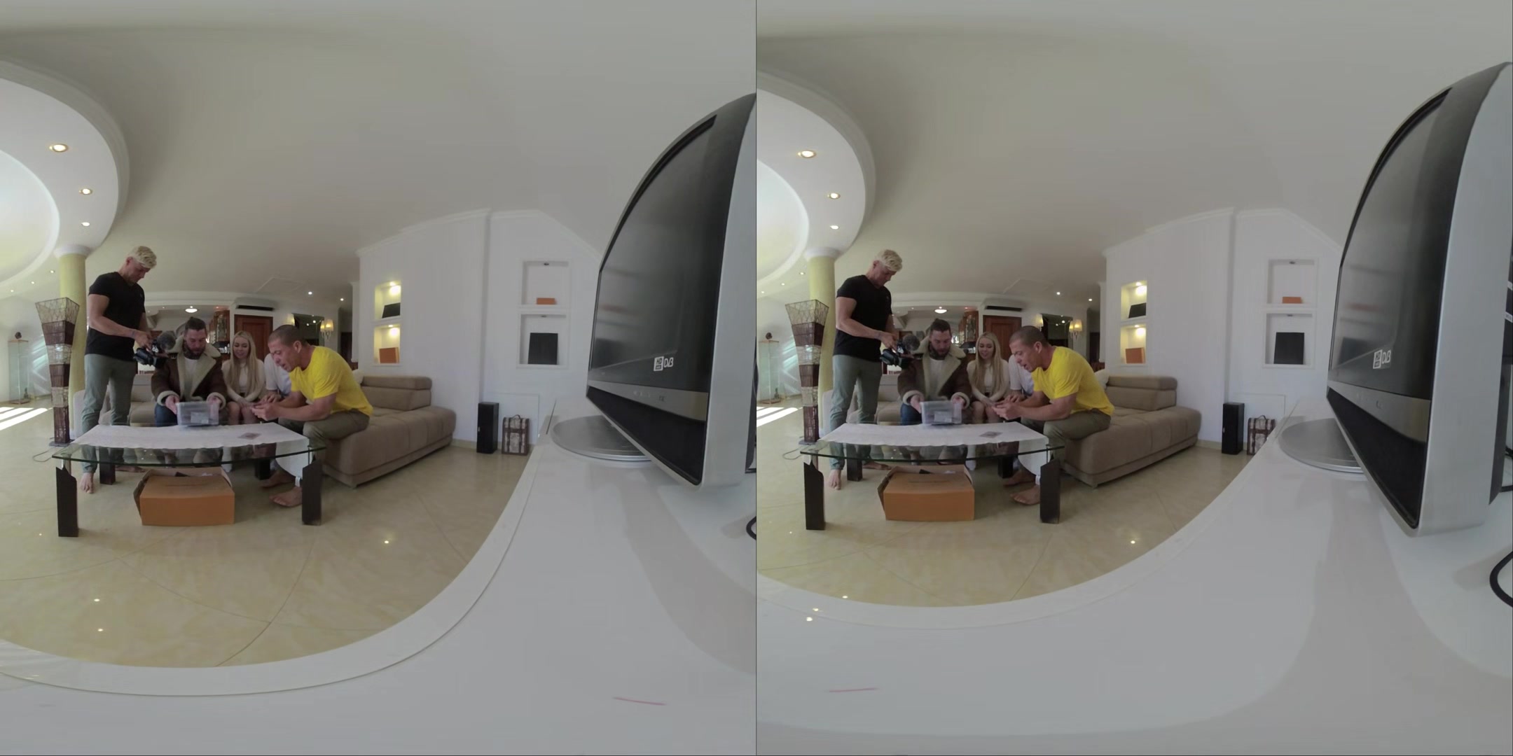 Vr Video Part Two - Tiny Spinner Trades Sports Gang For A Hardcore Gangbang