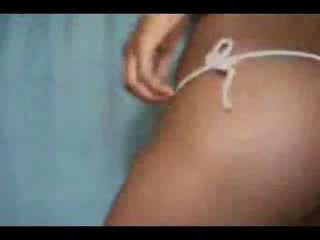 Super slender Ebony hottie willingly masturbates on webcam