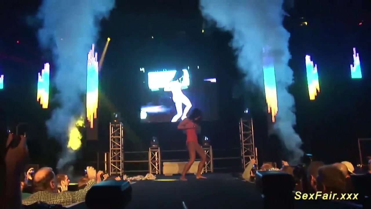Sexy Strip Show on Public Stage