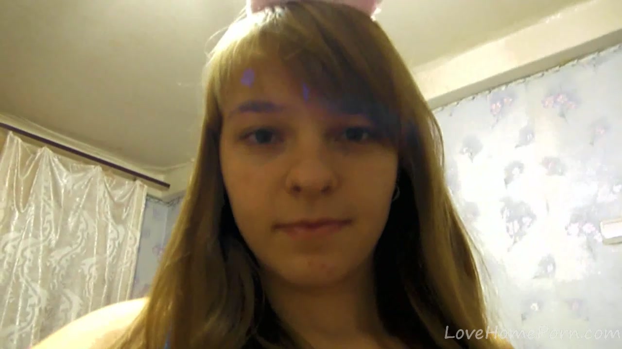 Petite blonde teen 18+ enjoys stripping her outfit