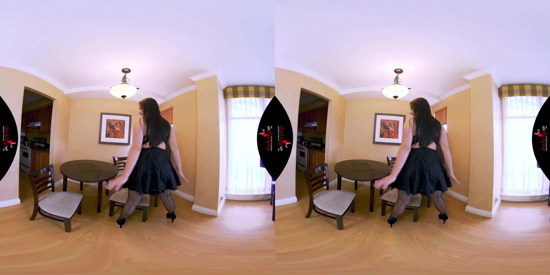 Like A Dirty Stripper - Brunette Amateur in Black Lingerie