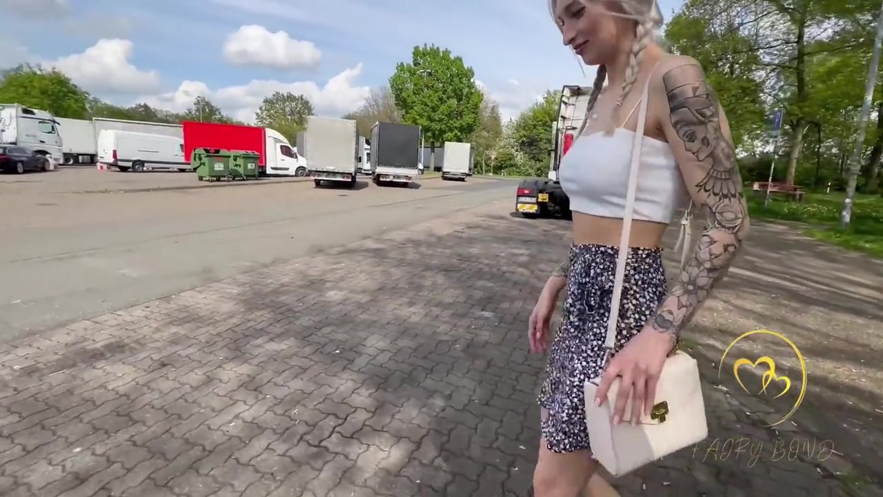German Fairybond Public Sex Tour At Autobahn - Fucked By Benz Amg