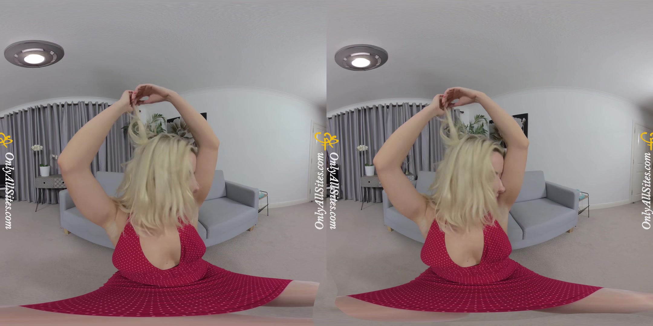 Grace Lily - Red Dress and Pantyhose - OnlyTease