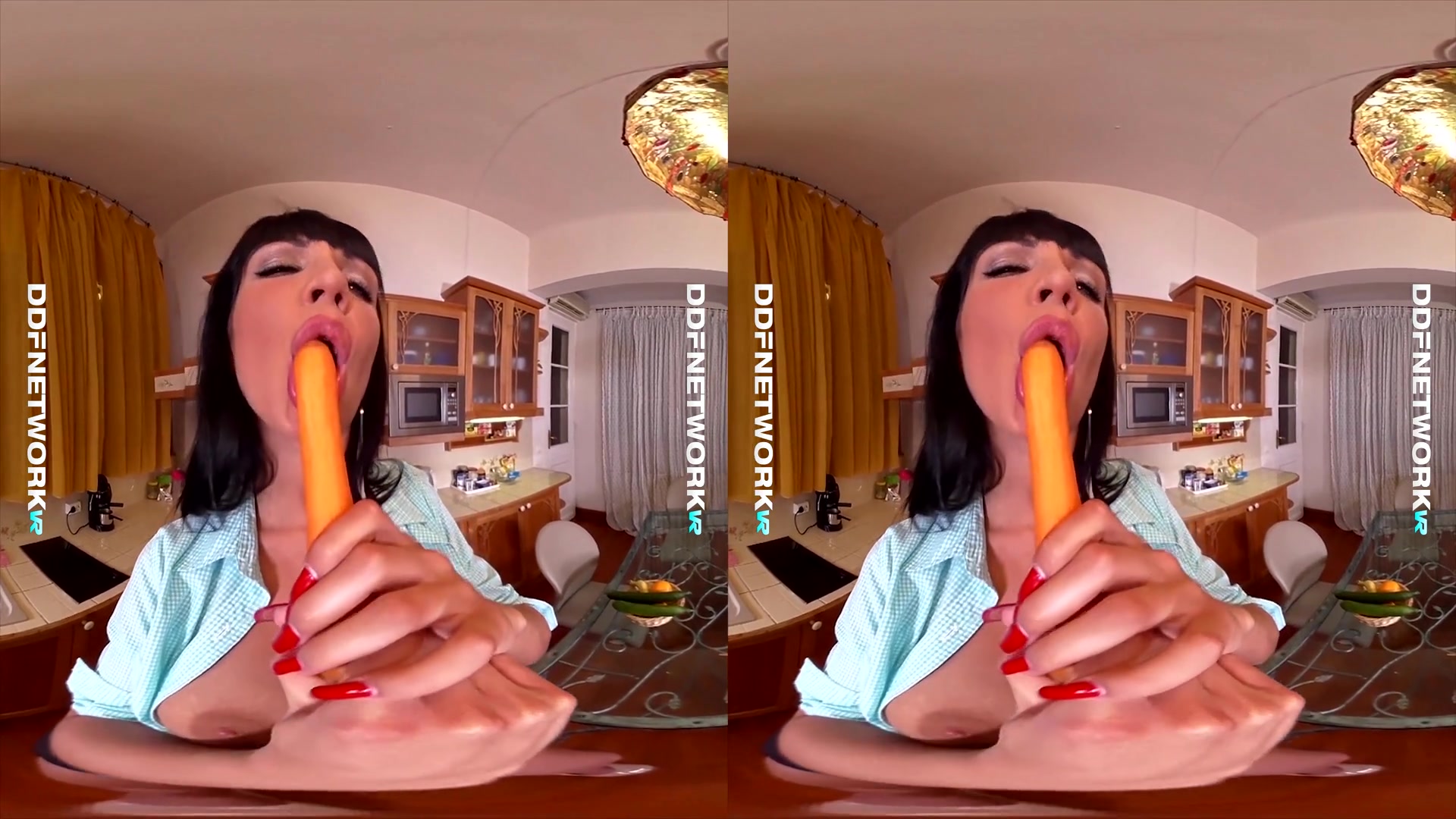 Valentina Ricci in Carrot & Cucumber: Busty Babe Fucks Veggies in VR Porn - DDFNetworkVR