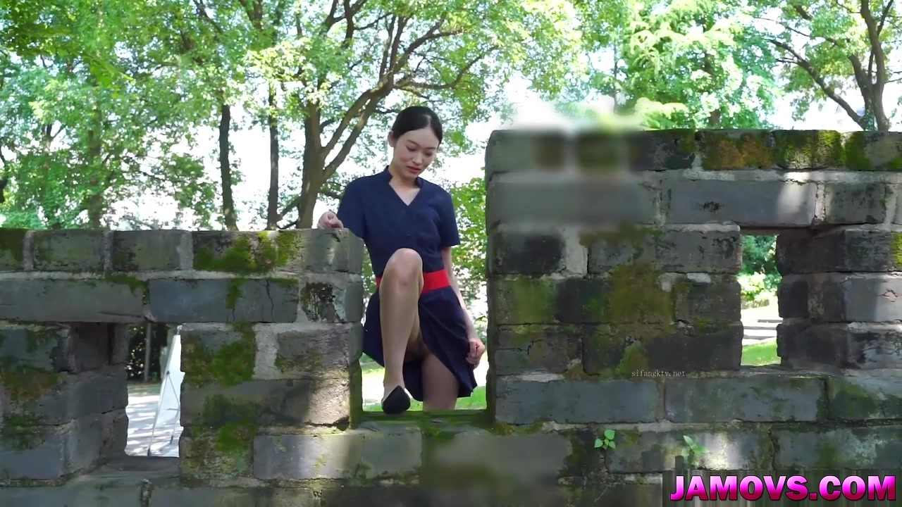 Pretty Asian Girl Masturbating On Public