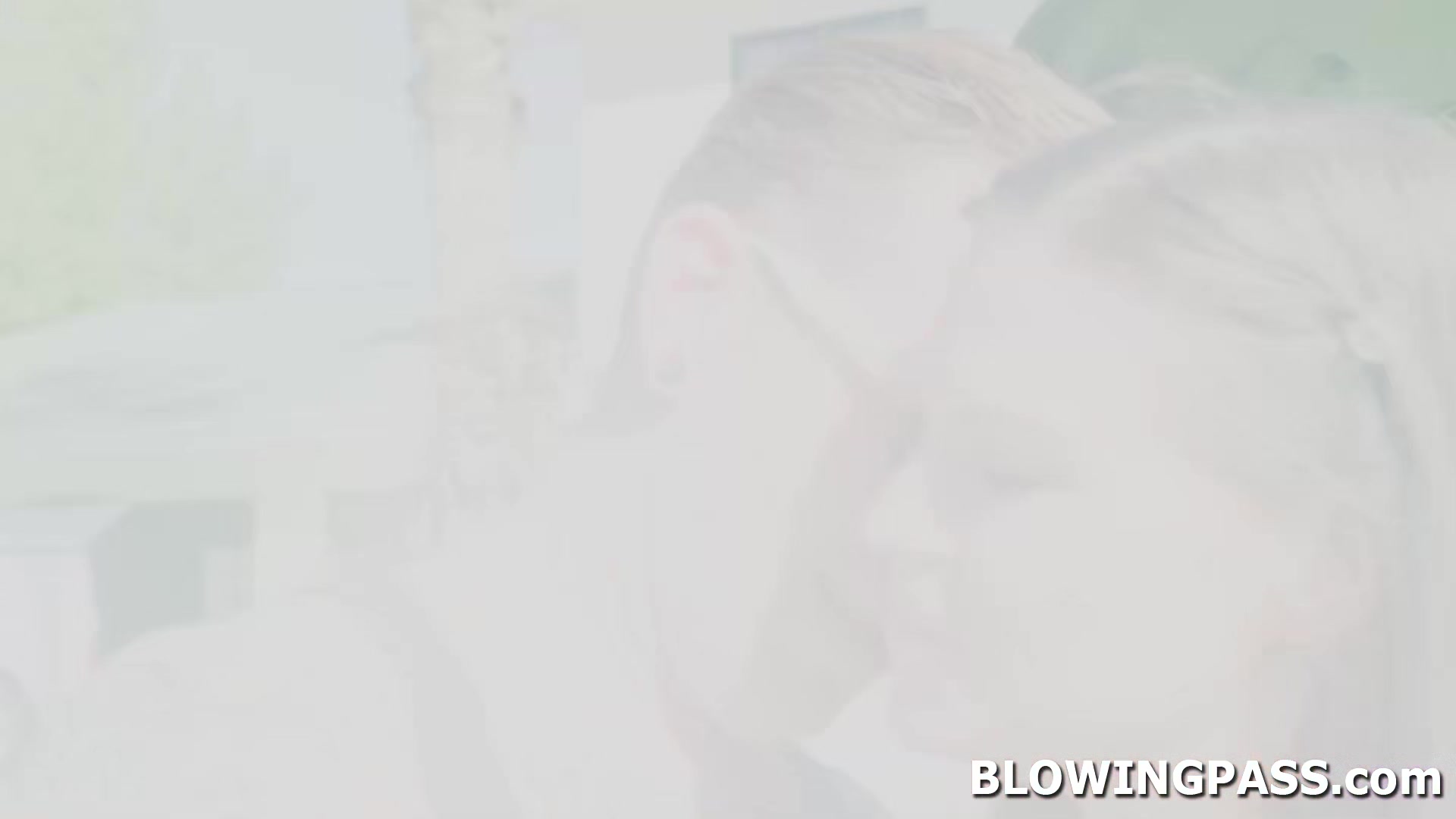 Brunette giving best tip ever by sucking mechanics big cock