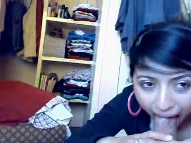 Gorgeous Indian chick cock sucking for a load of thick jizz