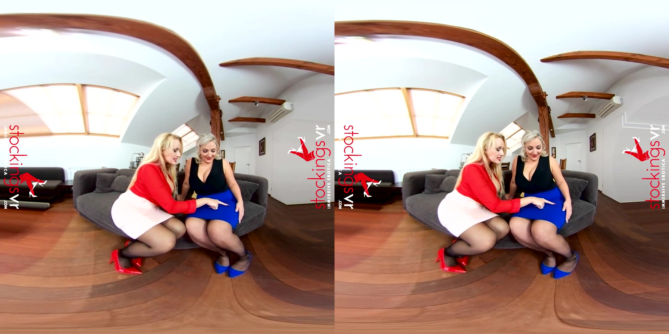 Angel Wicky & Krystal Swift in Panty Lines Are So Sexy - StockingsVR