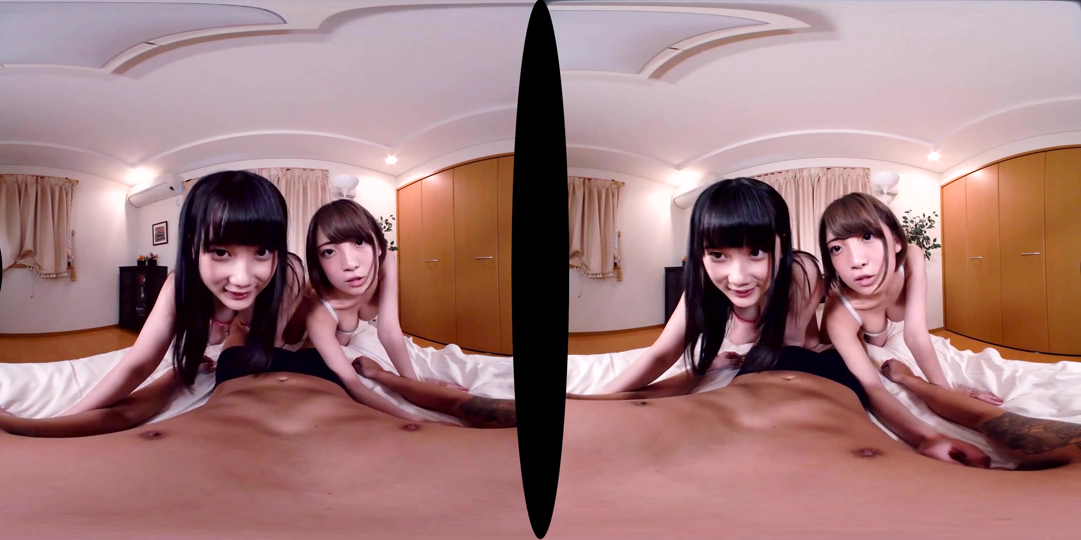 Two Naughty Girls Play with You - JAV Idol Threesome POV VR