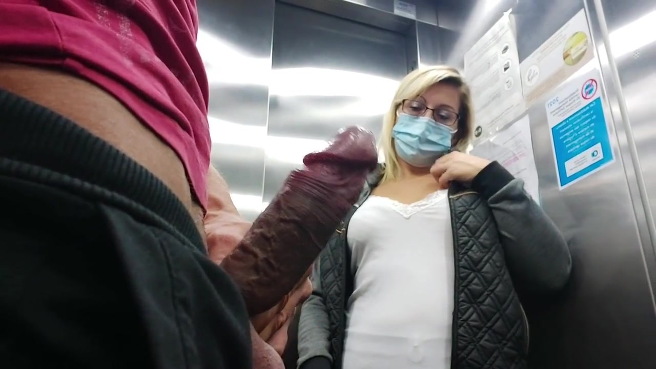 I Ran Into This Hot Bourgeois In The Hotel Elevator She Didnt Expect To See My Big White Cock!!