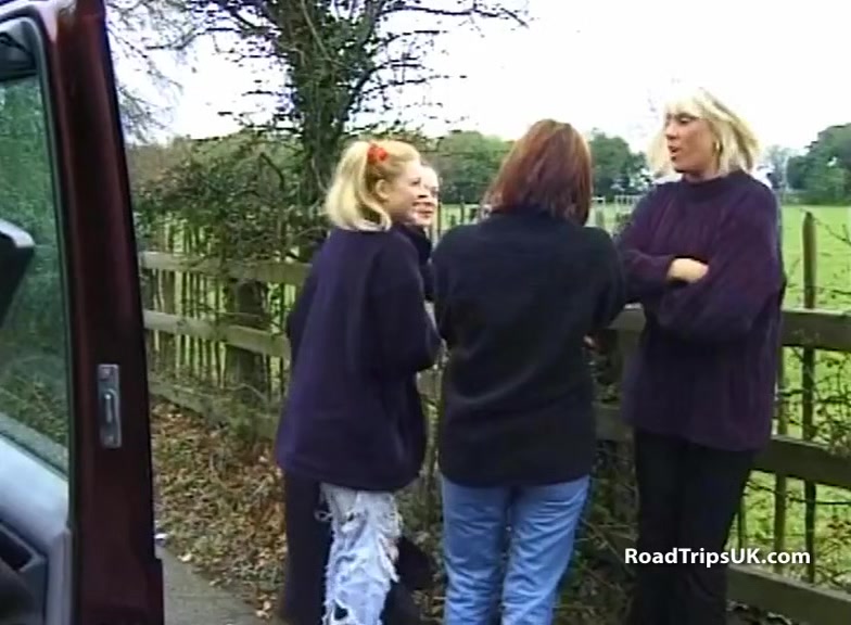 Crazy chicks go publish flashing after anal group sex