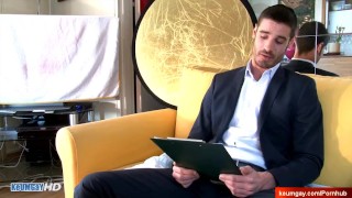 In spite of him: Pier's cock (a str8 guy) gets serviced.