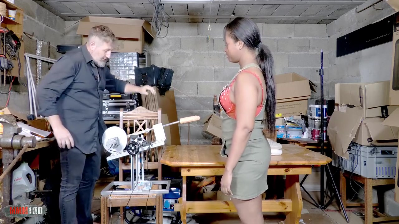 Paris Tries Fuck Machine Vs Interracial Black & White Sex Showdown With Terry Kemaco And White And Black