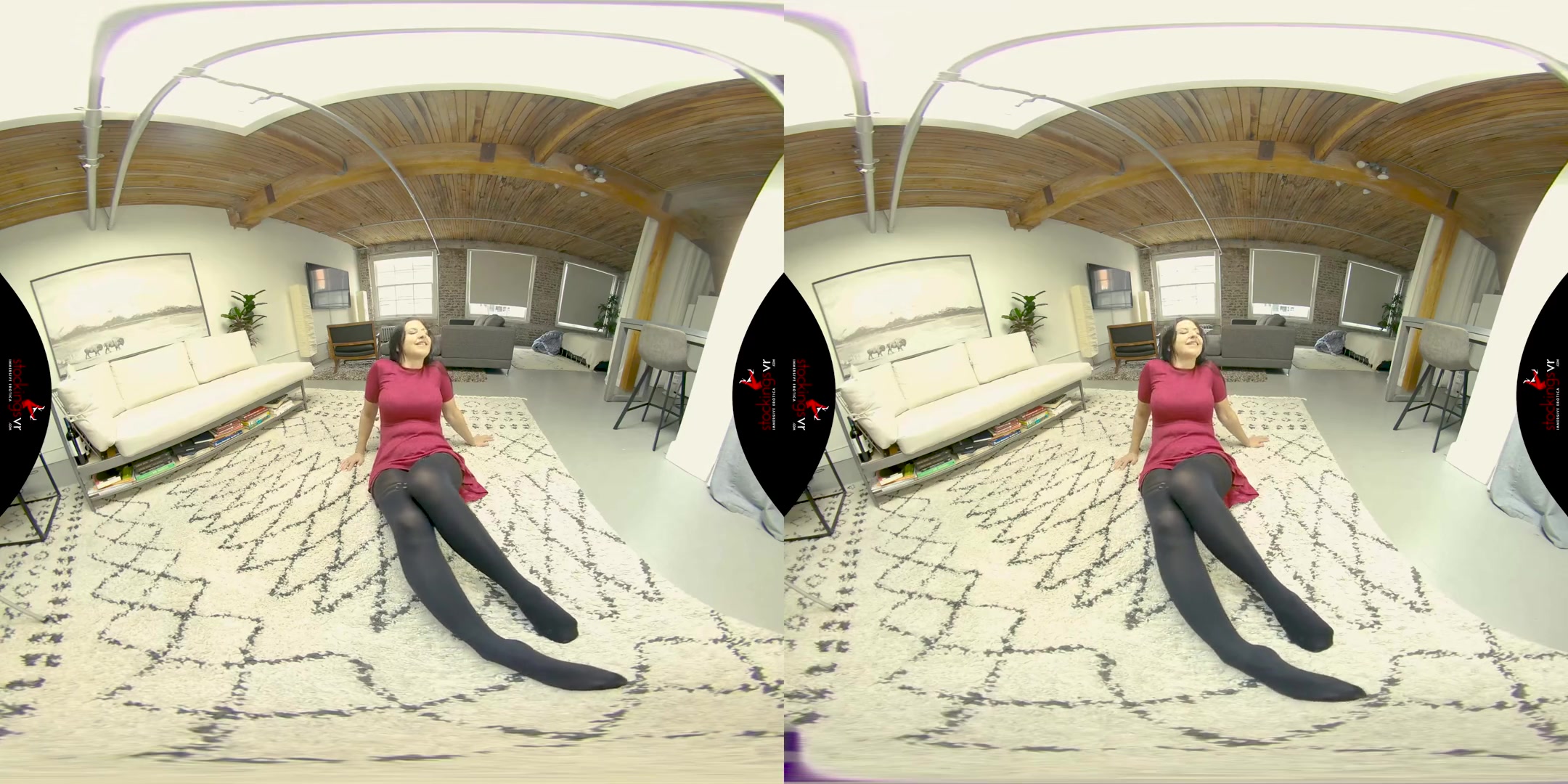 I Am Wearing Your Wife's Panties - Sexy Brunette Leg and Stocking Fetish VR