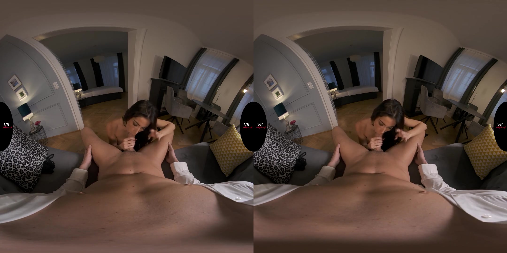 Clea Loves To Have The Power Over You - Big Tits Brunette Blowjob Edging Cumshot