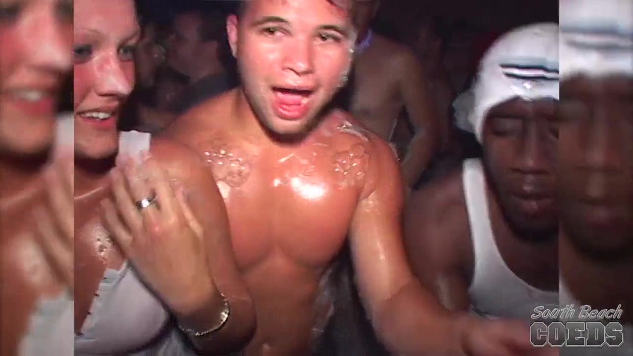 Tons of Coeds Flashing for Beads at our Foam Party - SouthBeachCoeds