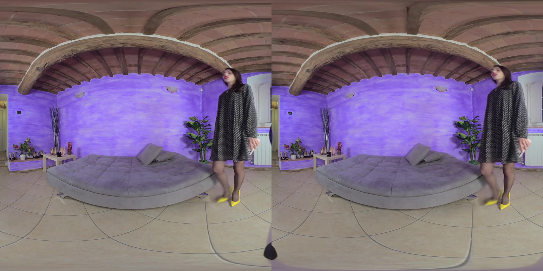 Sexy Petra's Delicious Feet In Yellow Pointed - Toe Stilettos - VRFootFetish