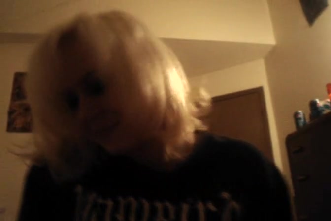 Kinky emo girlfriend fooling around with a strapon