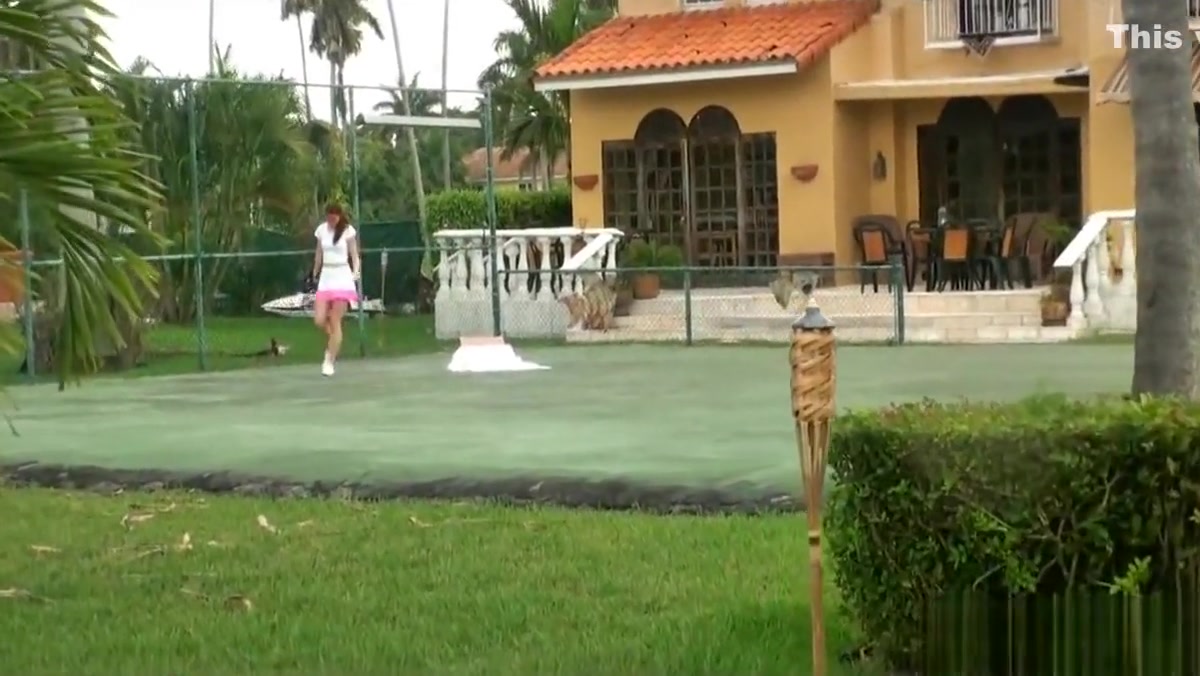 Spying on Redhead Tennis Chick