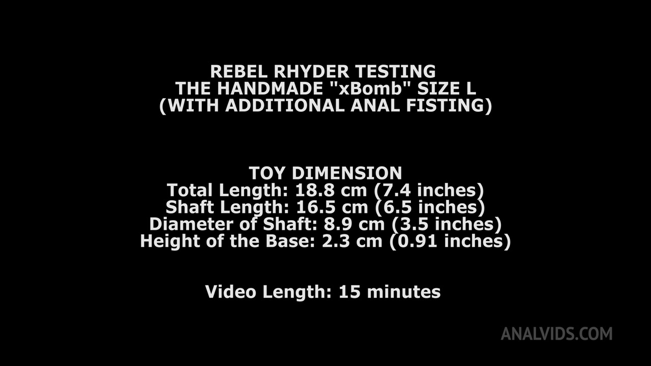 Rebel Rhyder Testing The Handmade Balldog Size XL (With Additional Anal Fisting) TWT309 - AnalVids