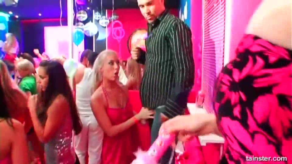 Naughty club sex dolls fucking in public
