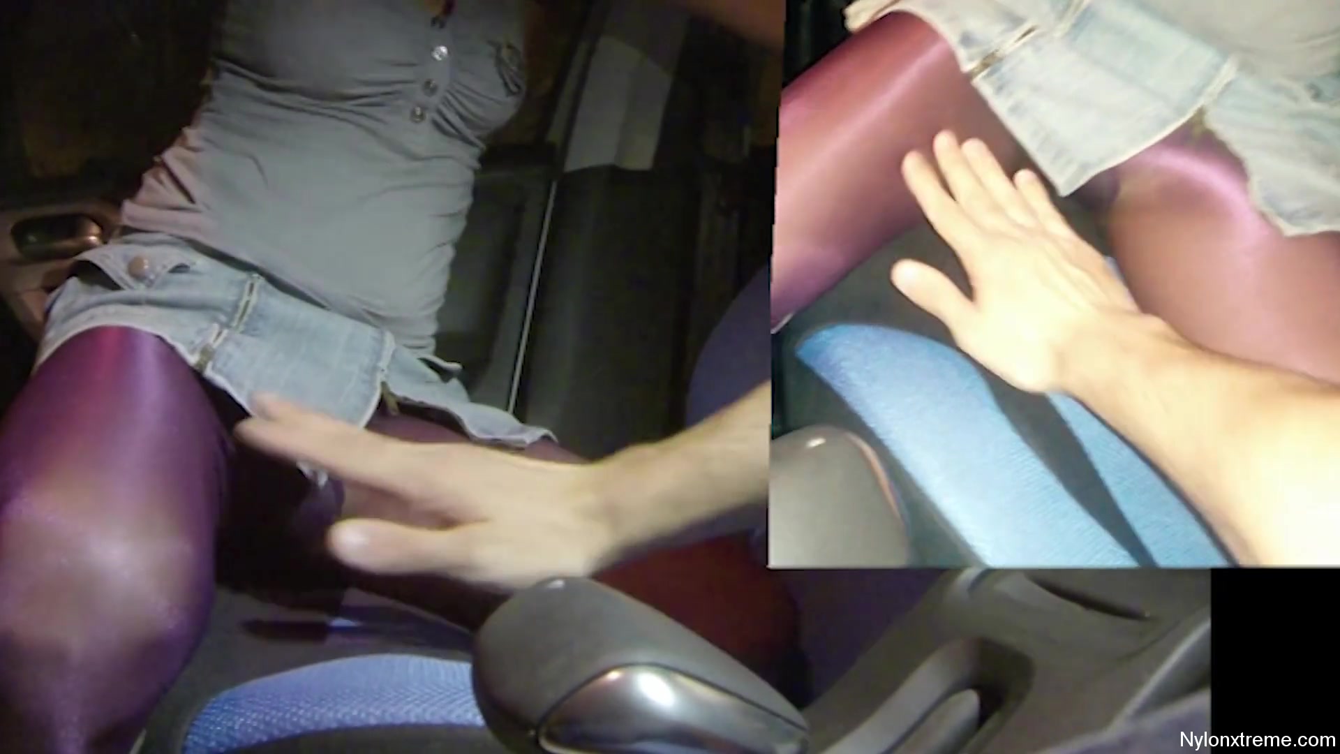 69 Blowjob In Car With Nylon Mask Wolford - Sex Movies Featuring Sexy Tights