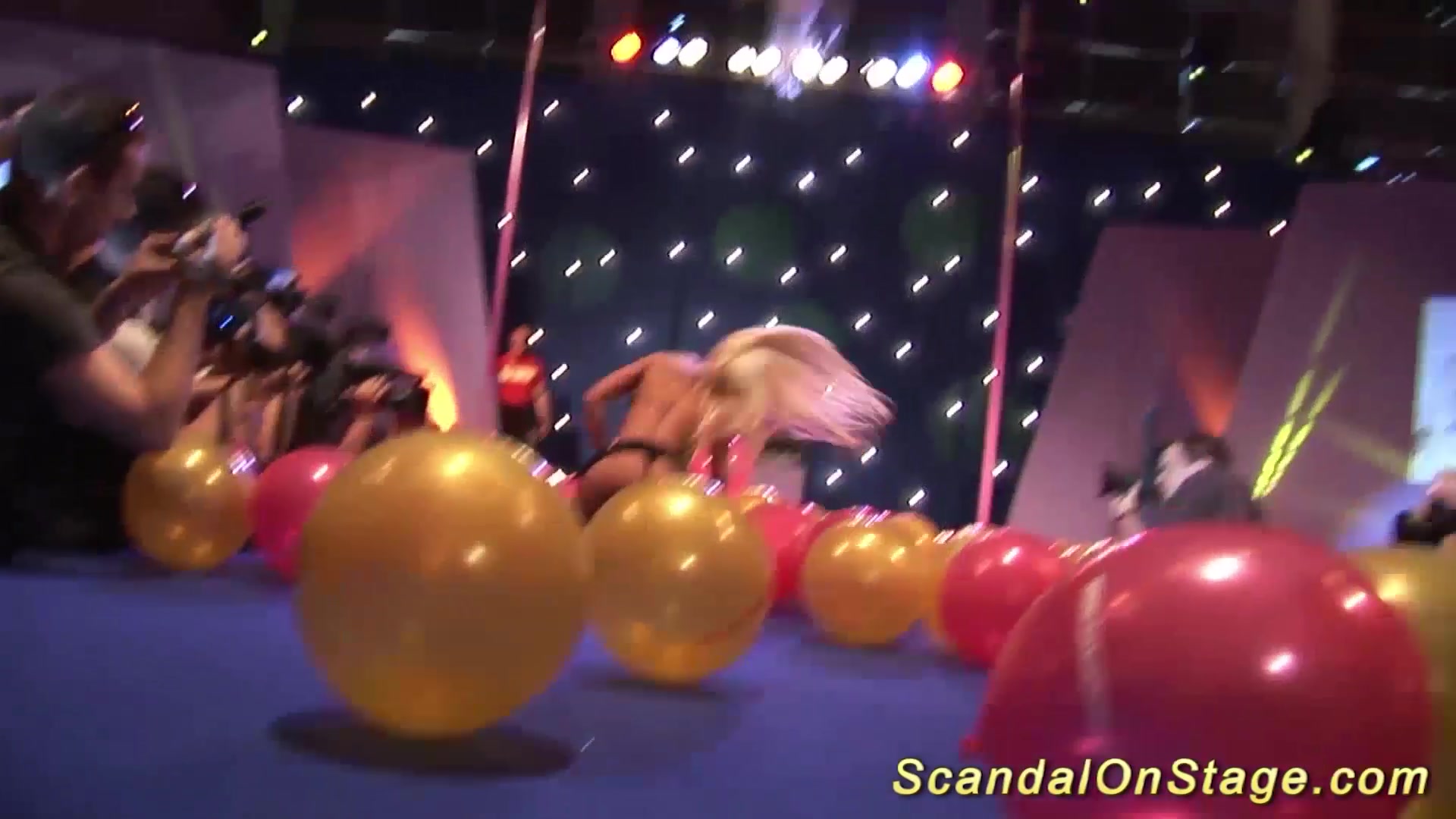 busty milf sex show on stage
