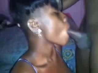 Ebony sluts have a lot of free place in their mouths