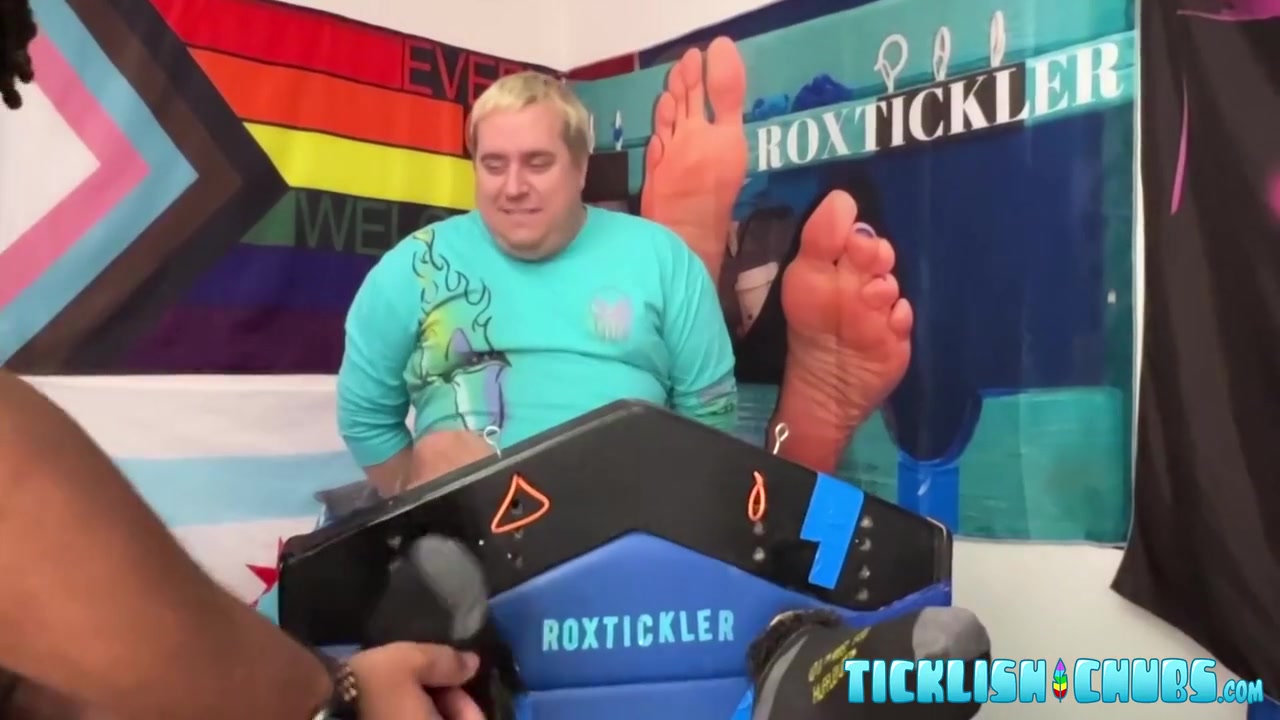 Black Amateur Tickle Torments His Restrained Chubby Dom Matt