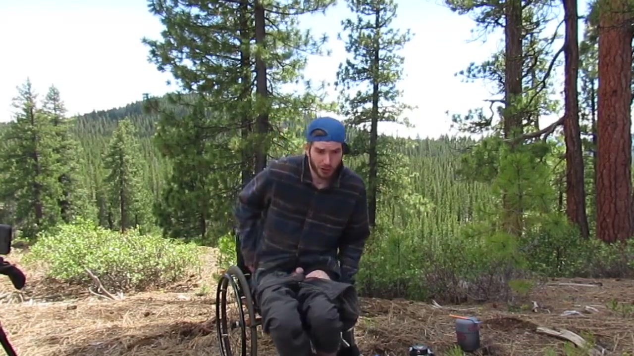 Guy In Wheelchair Solo Camping And Horny