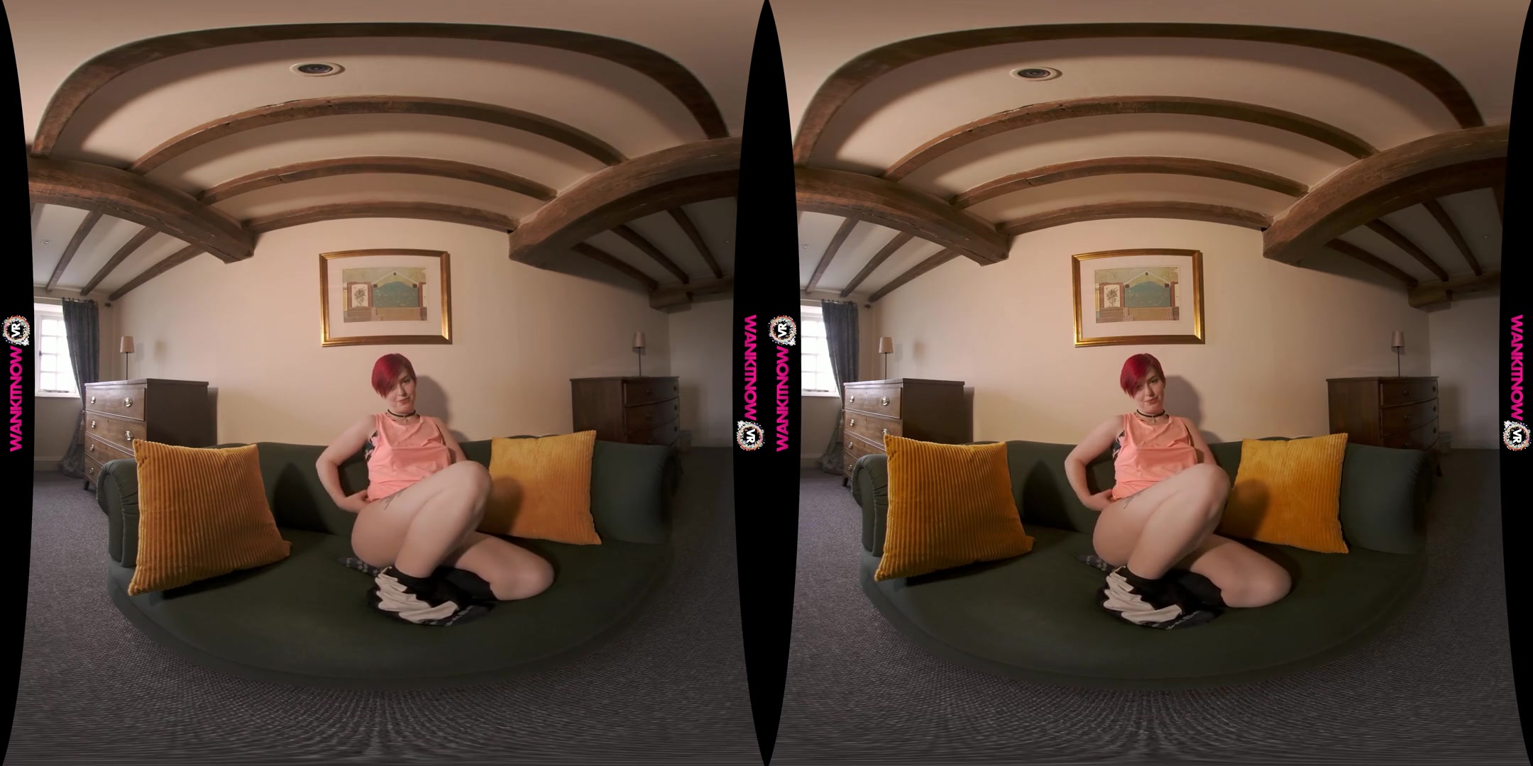 Thong Snatcher - Taboo Striptease with Short Haired Redhead