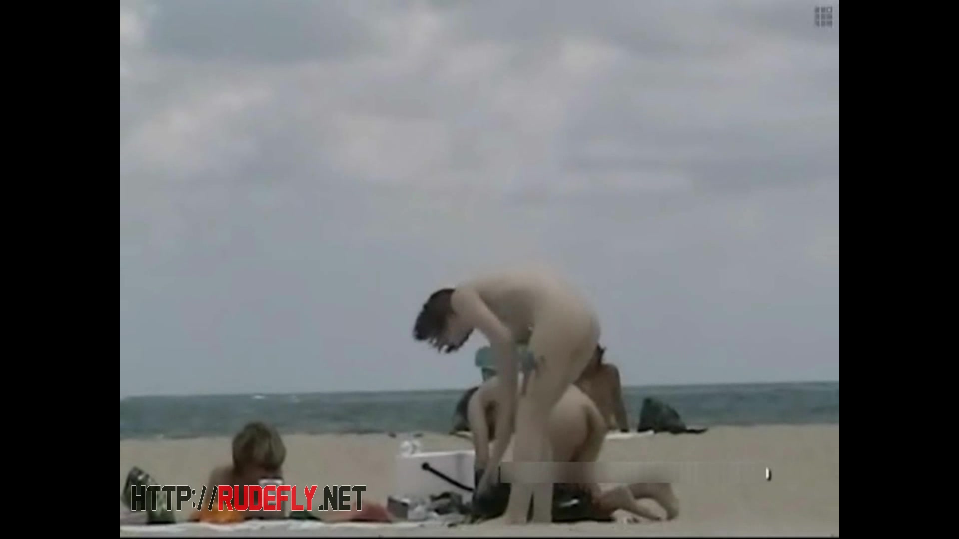 Sexy naked people in a beach video
