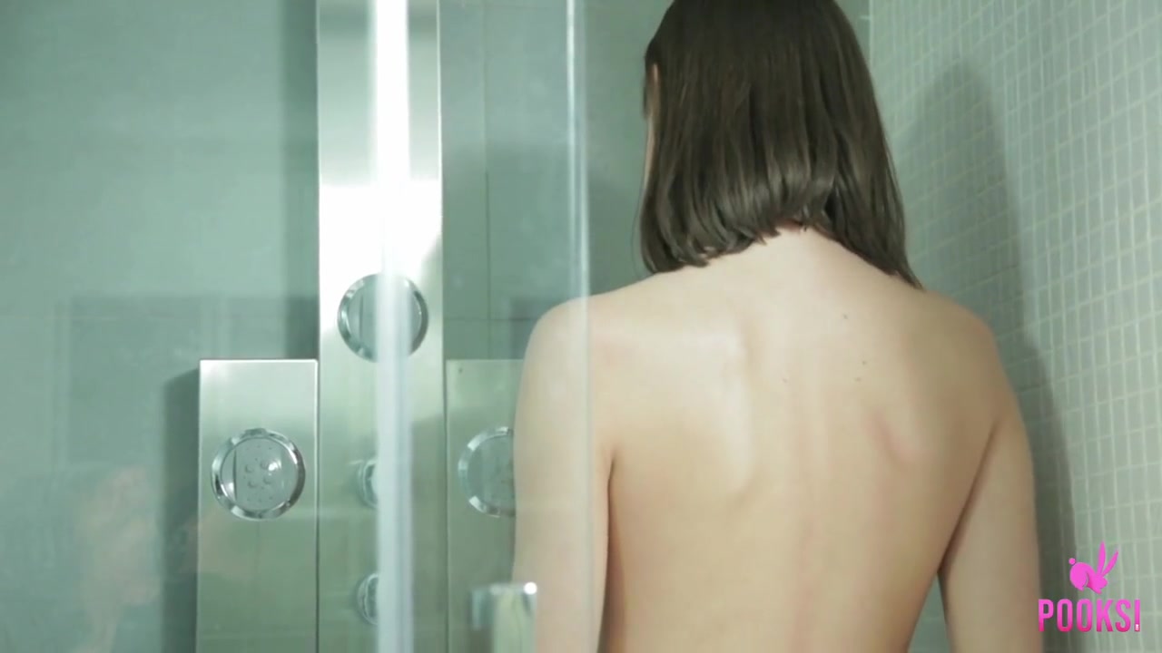 Pussy Pleasure Shower! Cute Dark Haired teen 18+ Andy Masturbates With Vibrator
