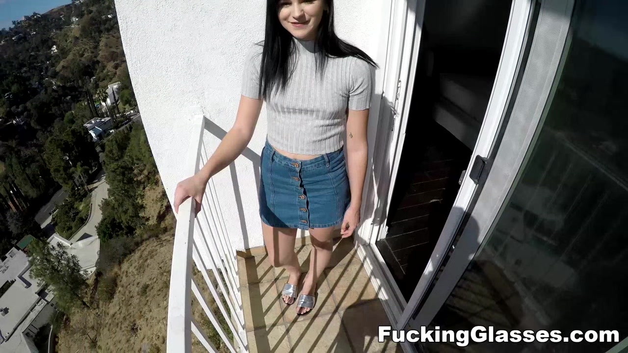 Fucking Glasses - Violet Rain - Hot teeny fucking glasses romp