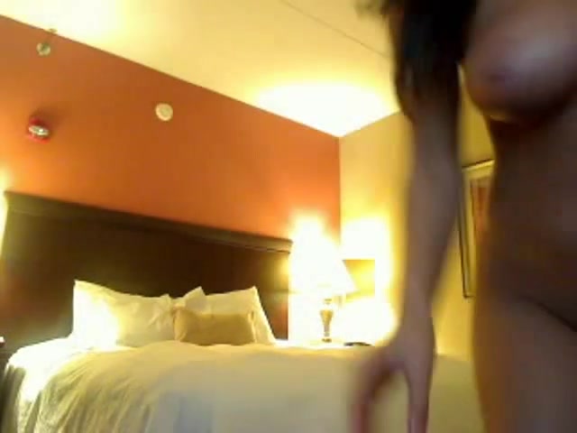 She is teasing her awesome goodies on amateur cam