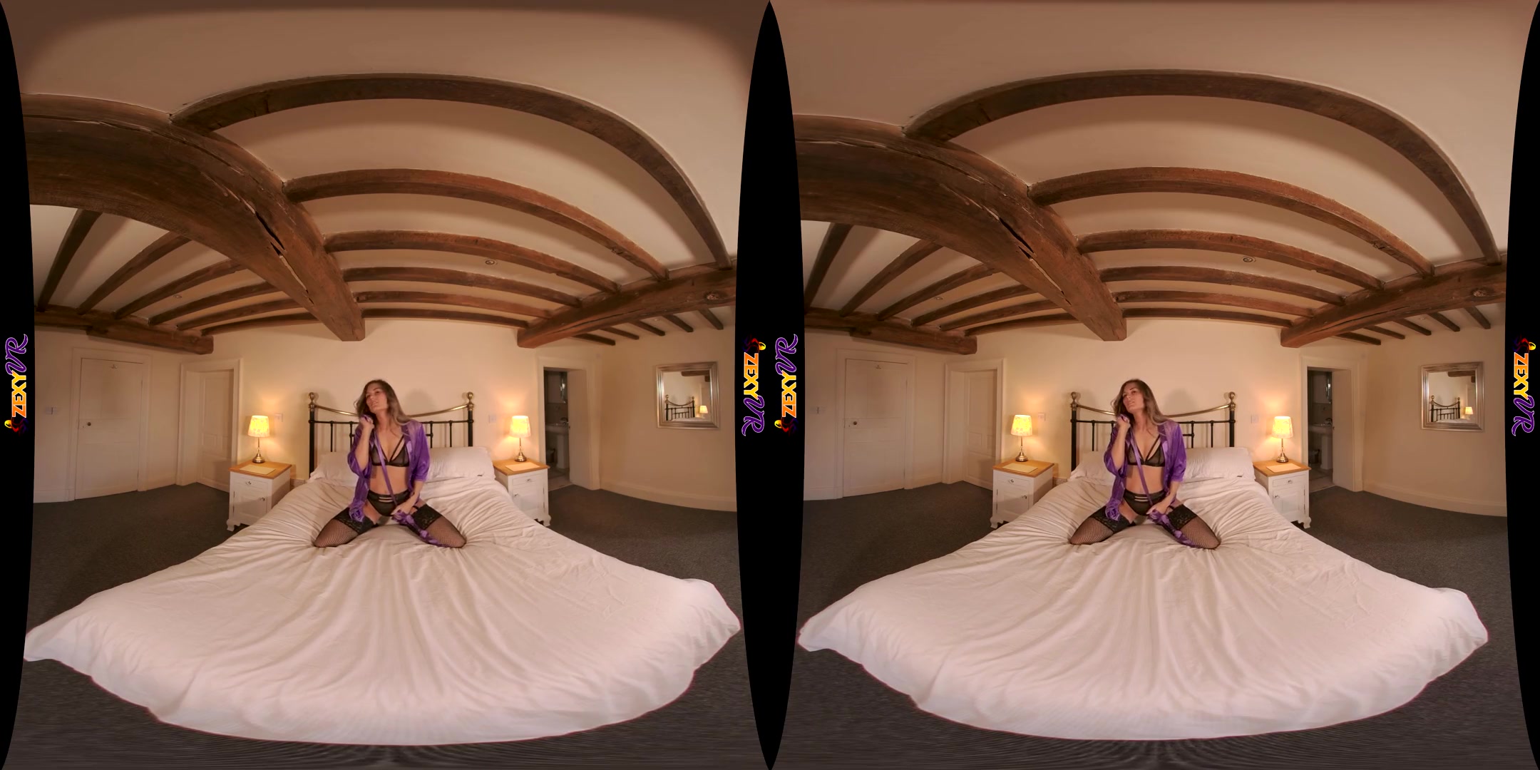 Purple Tease - Lingerie Striptease, Nylons - SexLikeReal