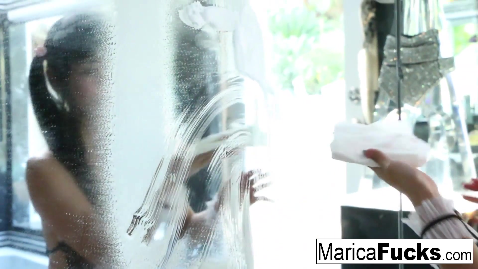 Marica Hase in Japanese Maid Gets Horny Cleaning Up The Bathroom - MaricaHase