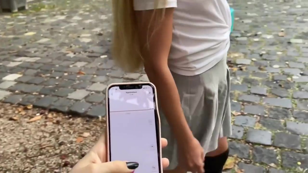 Lovense Lush Control Of My Stepsister In Public Place! People Catch Us On The Street!!!