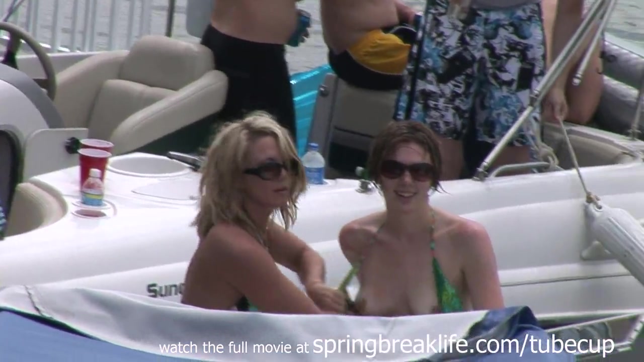 SpringBreakLife Video: Topless Slide On The Lake