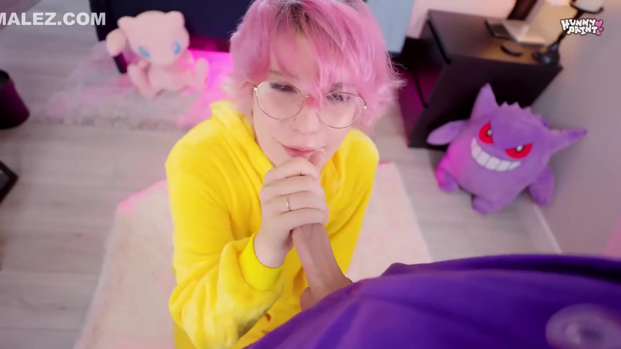 Femboy Pokeslut Bimbo Loves To Bounce And Suck On Twink Cock